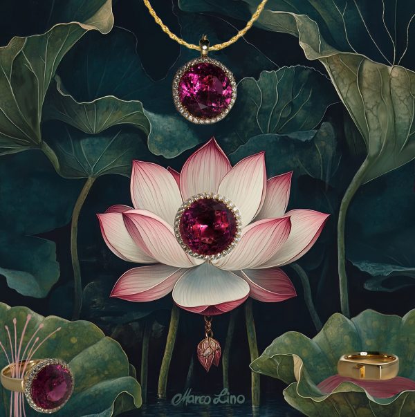 Marco Lino - Die Lotusblüte - Ring mit Rubelith